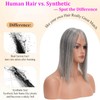 YWGYWG Hair Toppers for Women Real Human Hair, Light Grey