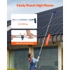 12FT Extendable Handle Solar Panel Cleaning Pole Kit 65.6FT Water