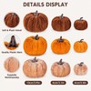 FBBEVWBK Pumpkin Decor 12pcs Artificial Velvet Fall Thanksgiving Decoration
