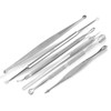 6 Piece Professional Comedone Extractor Set Stainless Steel Blackhead Remover Blackhead