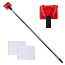 Paint Edger Tool for Walls, Edge Painting Brush Adjustable Pad Applicator with 5-Section Extension Poles & 2 Refill Pads, Perfect Supplies for Trim Ceilings Baseboards and Corner