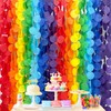 205 ft Rainbow Party Decorations Large Polka Dots Tissue Paper