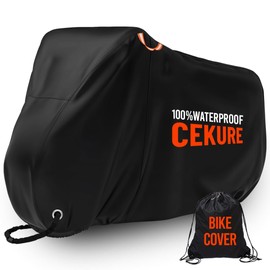 Bike Cover WaterProof Outdoor for 2-3 Bikes - Heavy Duty 210D Oxford Tear Resistant and Windproof Outdoor Storage Bicycle Cover, Stationary Bike Cover for Ebikes Comes with Carry Bag