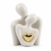 1pc Romantic Couple Statue for Home Decor – Ceramic Embrace