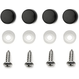 Backing Reinforce Stainless Steel License Plate (12"x6", Black Matte)