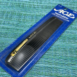 ACE Vintage Ace Hard Rubber Comb 5" Black Pocket Clip On Comb New Old Stock #60