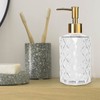 Clear Glass Soap Dispenser with Gold Plastic Pump, 2 Pack
