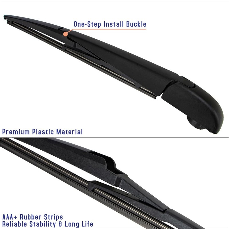 Shopauto Rear Windshield Wiper Arm Blade Assembly Kit Compatible with