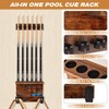 WHEARTED Pool Cue Holder Wall Mount, 2025 Upgrade Pool Stick