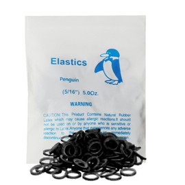 LA MIERE Non latex 100P Black Orthodontic Elastics Dental Rubber Bands Intraoral Black Elastic Bands (Medium, 5 Oz, 5/16" (8mm))
