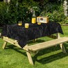 SIEDYCV Natural Black Grey Marble Tablecloth, 52x70 Inch Abstract Modern