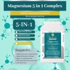 Magnesium Glycinate 5 in1 Complex, High Strength 90 Vegan Caps,