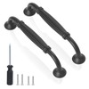 Roxanex 6 Pieces Black Kitchen Door Handles Cabinet Handles Drawer