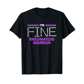 Arthritis Awareness I´m fine Purple Ribbon Rheumatoid T-Shirt