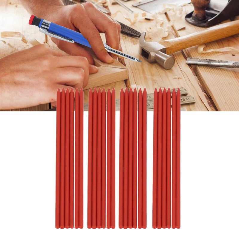 24 Pieces 2.8 mm Carpenter Pencil Refill, Durable Pencil Leads