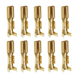 VGOL 100pcs Car Speaker Mini Toggle Switch 2.2mm Female Quick Connector Crimp Connector Spade Terminal Automotive Wiring Terminal, Silver
