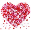 Caydo 650 Pieces Red Pom Poms, Small Craft Pompoms for