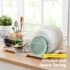 Sweet Home Collection Space-Saving 3-Piece Dish Drainer Rack Set: Efficient