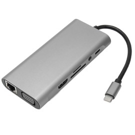 USB C Hub 11 in 1 HD Multimedia Interface VGA PD 5Gbps Transmission Docking Station for Laptops