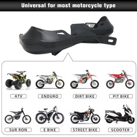 JFG RACING - Guardamanos universales de fibra de carbono de imitación de transferencia para manubrio de 7/8 pulgadas y 1 1/8 pulgadas para Surron ATV Dirt Pit Bike off Road Motocross Enduro MX