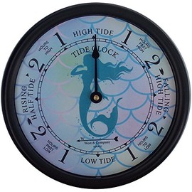 West & Company 9 1/2" Mermaid Tide Clock