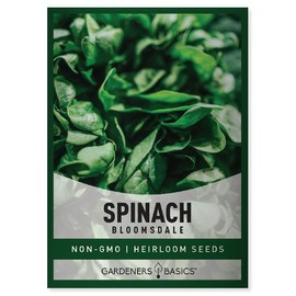 Gardeners Basics, Bloomsdale Spinach Seeds for Planting is A Great Heirloom, Non-GMO Vegetable Variety- Great for Indoor, Outdoor and Hydroponics Gardening