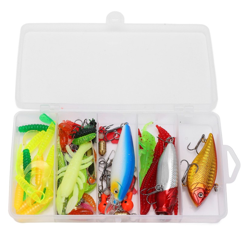 Fishing Tackle Set Soft and Hard Lure Baits Tackle Kit