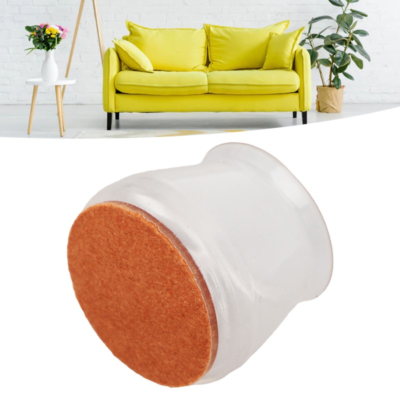 36pcs Silicone Chair Leg Cover Elastic Soft Transparent Chair Feet