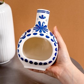 MOUGIGI Handmade Ceramic Palo Santo Holder Burner - Mini Chimenea Incense Dish for Palo Santo and Sticks - Sage Holder for Meditation Decor