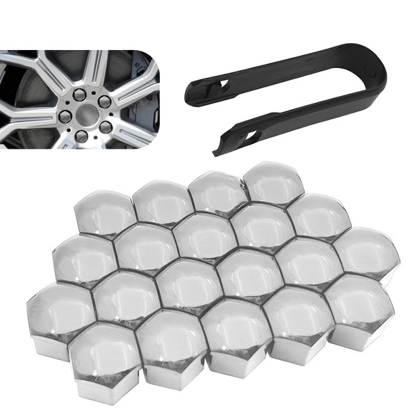 DACIRTY 20 PCS Wheel Nut Cover, 21 mm Thickened PP