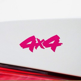 Decal Stickers of 4x4 2 (Pink) (Set of 2) Premium Waterproof Vinyl Decal Stickers for Laptop Phone Accessory Helmet Car Window Mug Tuber Cup Door Wall Decoration - ANDstic069371PI