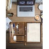 Carpetene Genuine Leather Portfolio, Professional Padfolio Binder Organizer with Zipper,