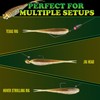 LUCKYFISHING Soft Plastic Baits Forked Tail Fishing Soft Bait for