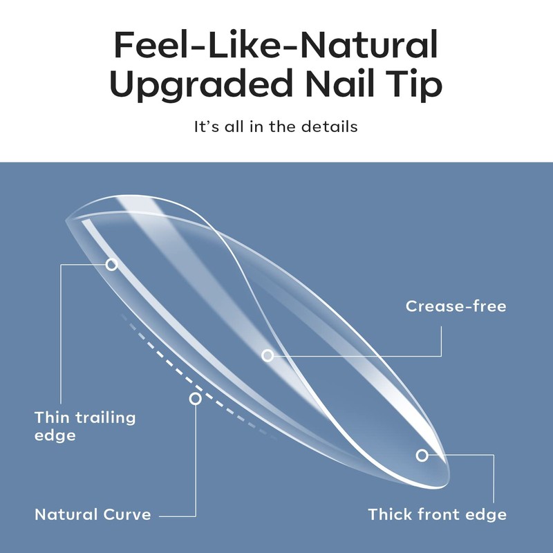Modelones Nail Tips, 510 Pieces, Full Cover Nail Tips Set,