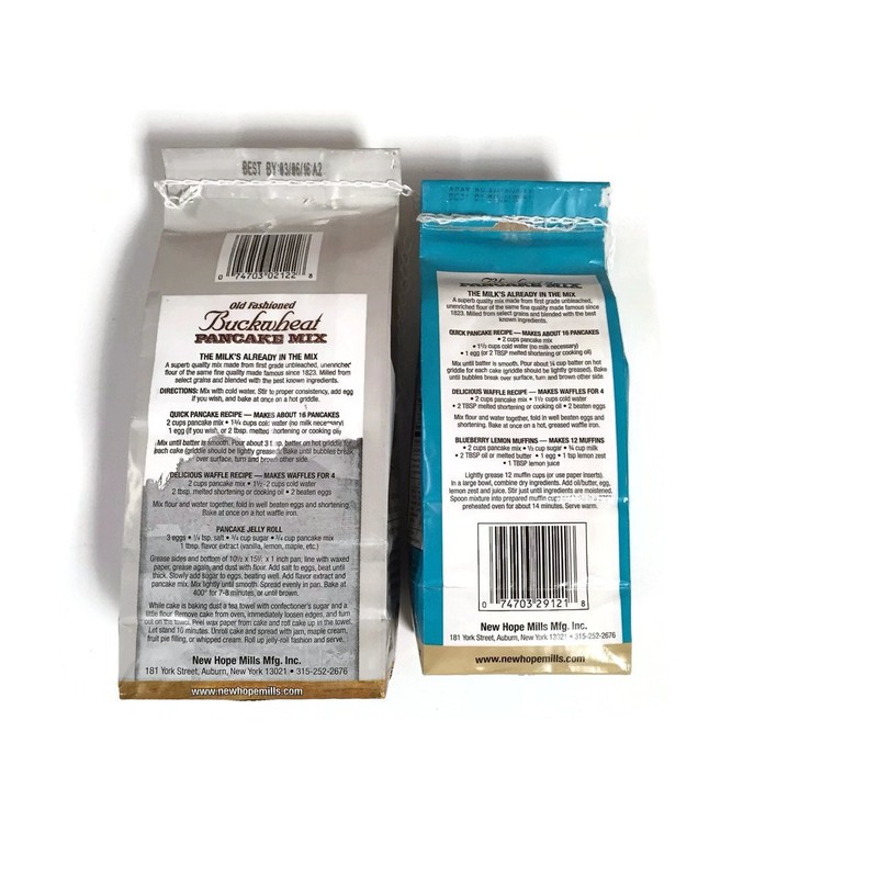 Variety 2-pack New Hope Mills Pancake Mixes: Buckwheat & Blueberry