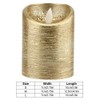 Led FlamE Less Candles Battery Gold Swinging Flame Electric Candle