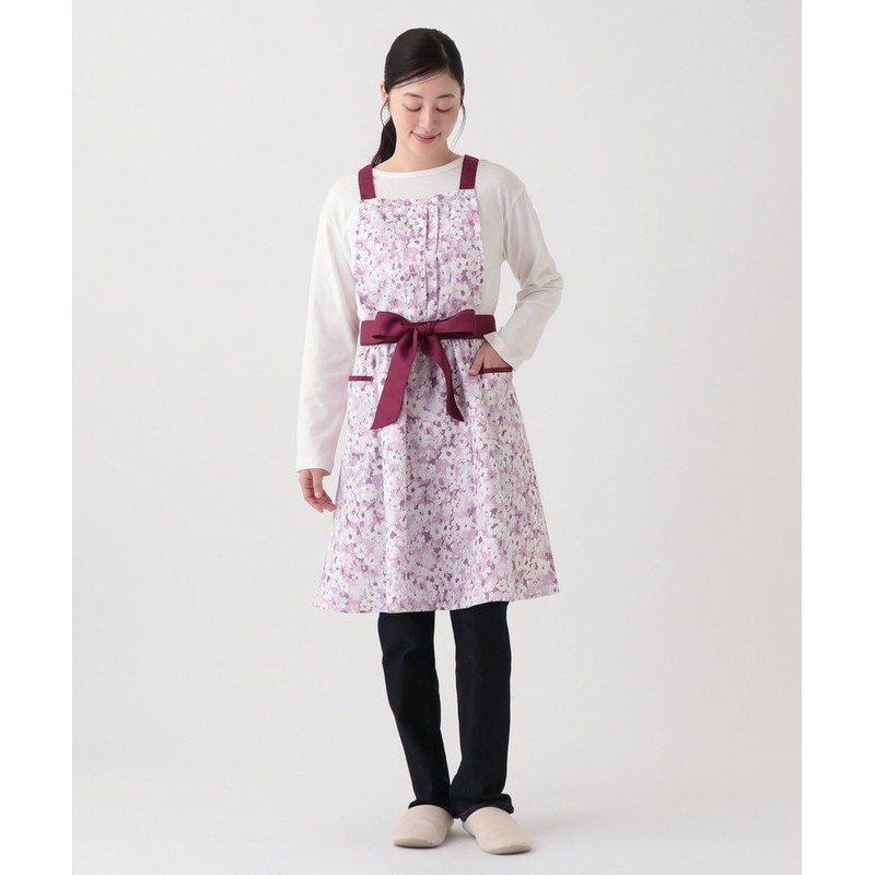Afternoon Tea Living Apron JJ17 Large Floral Apron, Pink