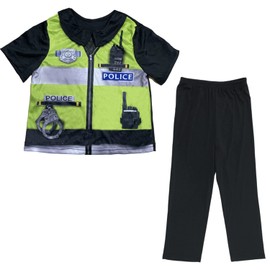 Sincere Party Children's Police Officer Costume Children's Policeman Outfit Cop Fancy Dress Costume for Boys and Girls 8-10 Years