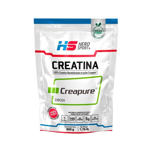 Hero Sport Creatina Monohidratada Creapure 800g 160 Servs Sabor Sin