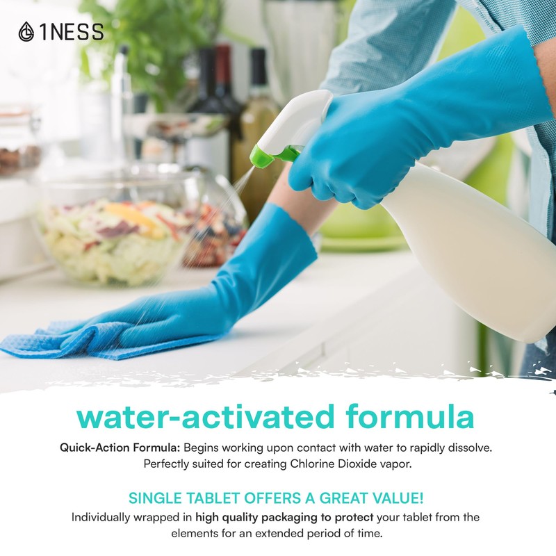 1ness Professional Premium Extra Strength Chlorine Dioxide Odor Neutralizing Kit