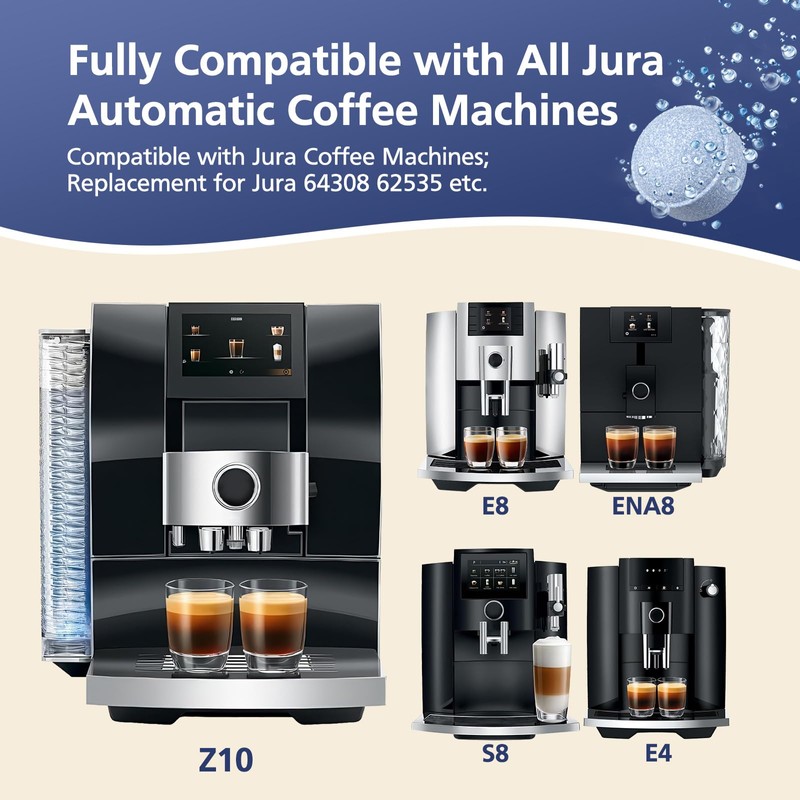 64308 Cleaning Tablet for Jura, 24 Tablets Coffee Machine Cleaning