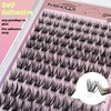 MIKIWI Self Adhesive Eyelashes, 10-16mm Pre Glued Eyelashes Clusters No