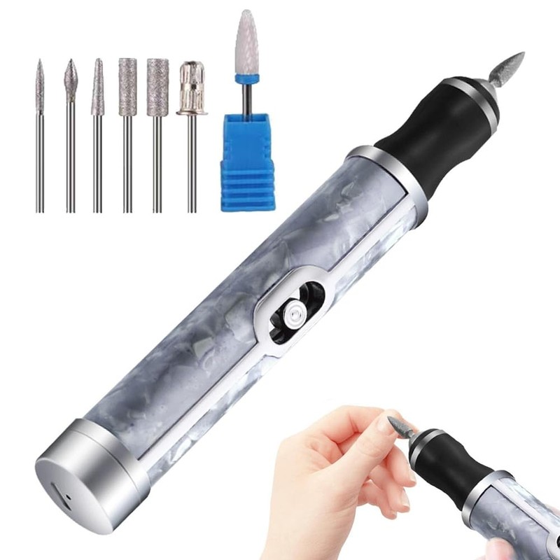 Snblzhef Electric Nail File Thick Toenails 4 Speeds Cordless Acrylic