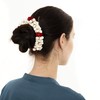 Aakarshana Jewels Accesorios para el cabello estilo tradicional indio rojo