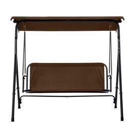 Zreneyfex Replacement Patio Swing Chair Cover, 600D Oxford Fabric Waterproof 2/3 Seat Swing Seat Replacement Cover for Outdoor Yard Porch Garden Swing (58.2'' x 39.4''/Coffee)