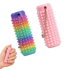 Pack of 2 Acupressure Balls Hedgehog Ball Small Metal Massage Ball Spiked Ball for Stress Relief for Back Legs Feet Hands