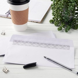 Pen + Gear 40 Count #10 Gummed Envelopes with Privacy Tint, White