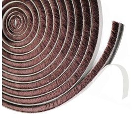 qipuneky Brstendichtung Trdichtung Selbstklebend 9 mm(B) x 5 mm(D) x6M(L), Trbodendichtung Insektenschutz, Dichtungsbrste fr Tr, Fenster, Kleiderschr?nk,Zugluftstopper fr Tren