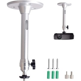 Mebix TRD Soporte De Techo Universal para Mini Proyector/Cañon con Cabezales Giratorios 360° Montaje Ajustable Escritorio/Pared