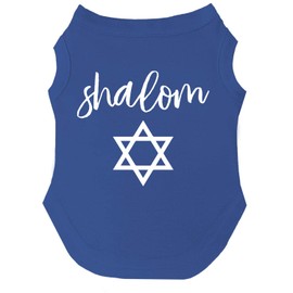 Shalom Dog Tee Shirt Sizes for Puppies, Toys, and Large Breeds (Royal Blue, 5X-Large 299)